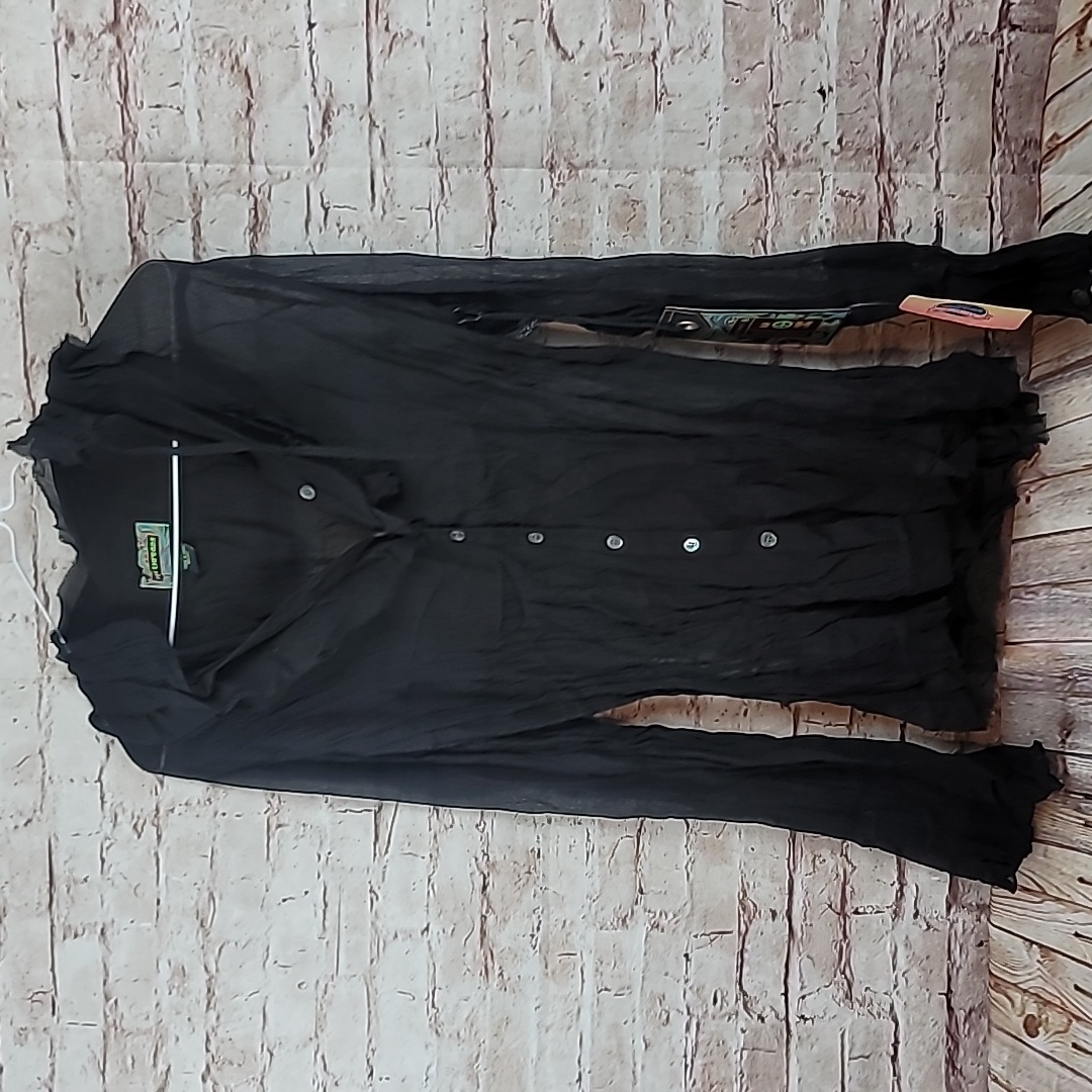 2oh 2 Old Hippies Threads Black Silk Shirt Nwt Women's Small